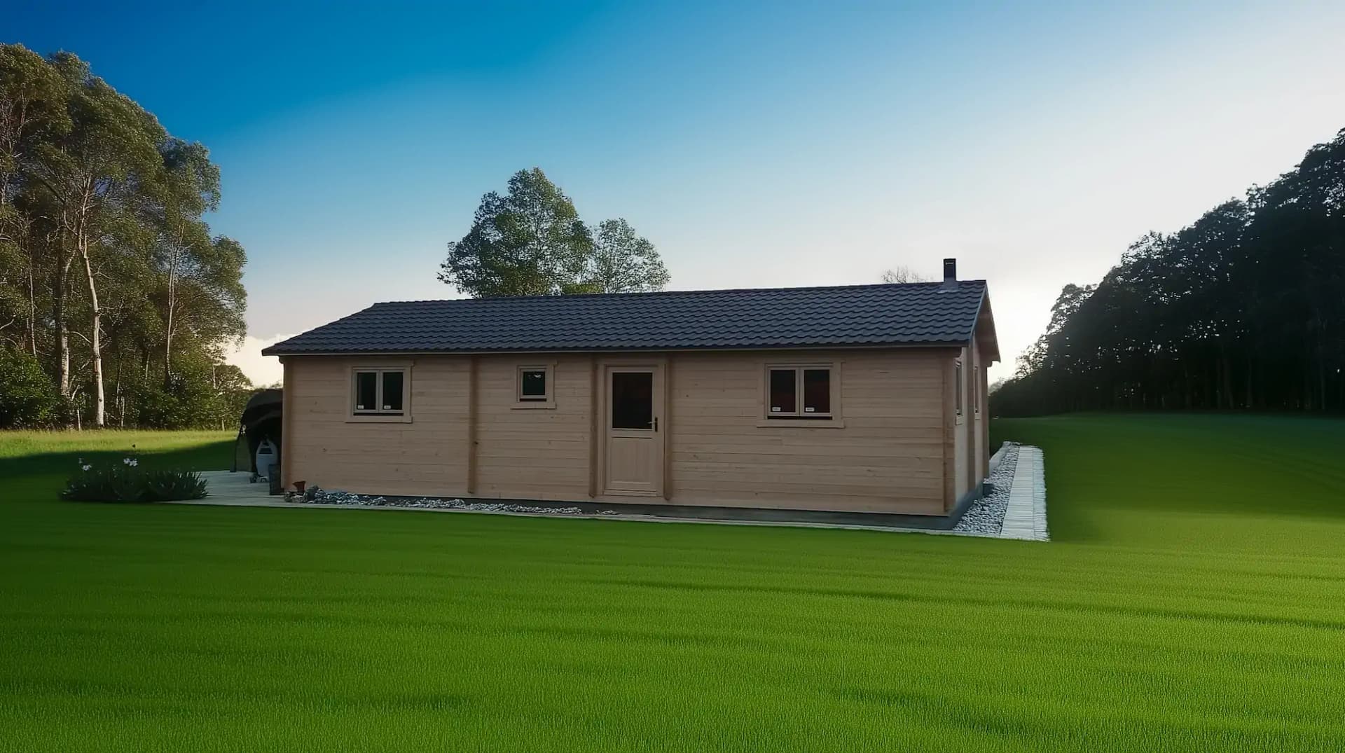 Norfolk timber home – garden view