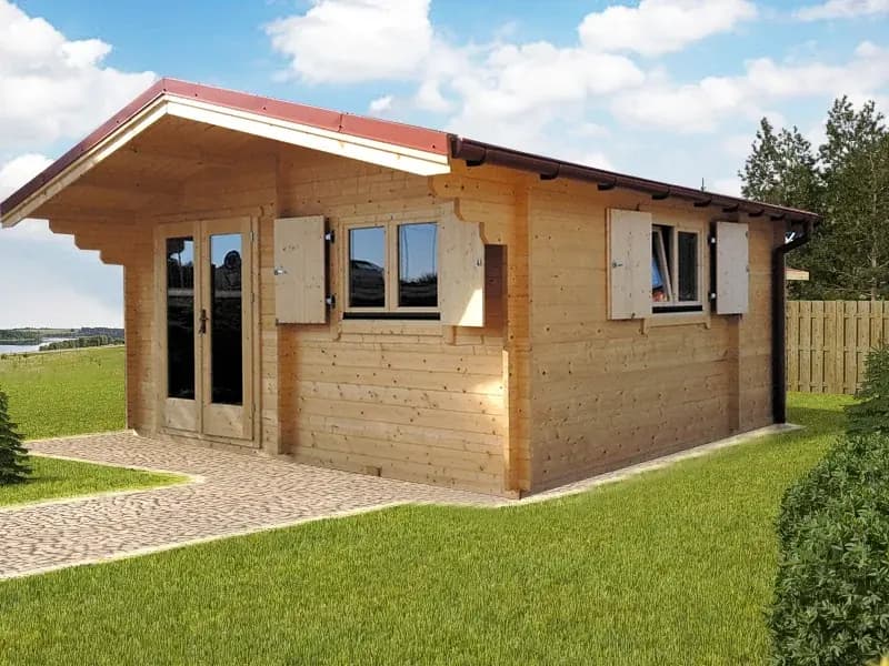 Weekend two-bedroom timber cabin – interior